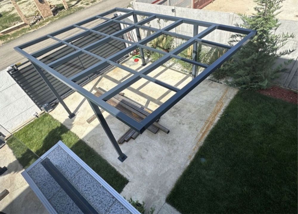 Carport auto/ garaj modular/ copertina auto/ structuri metalice