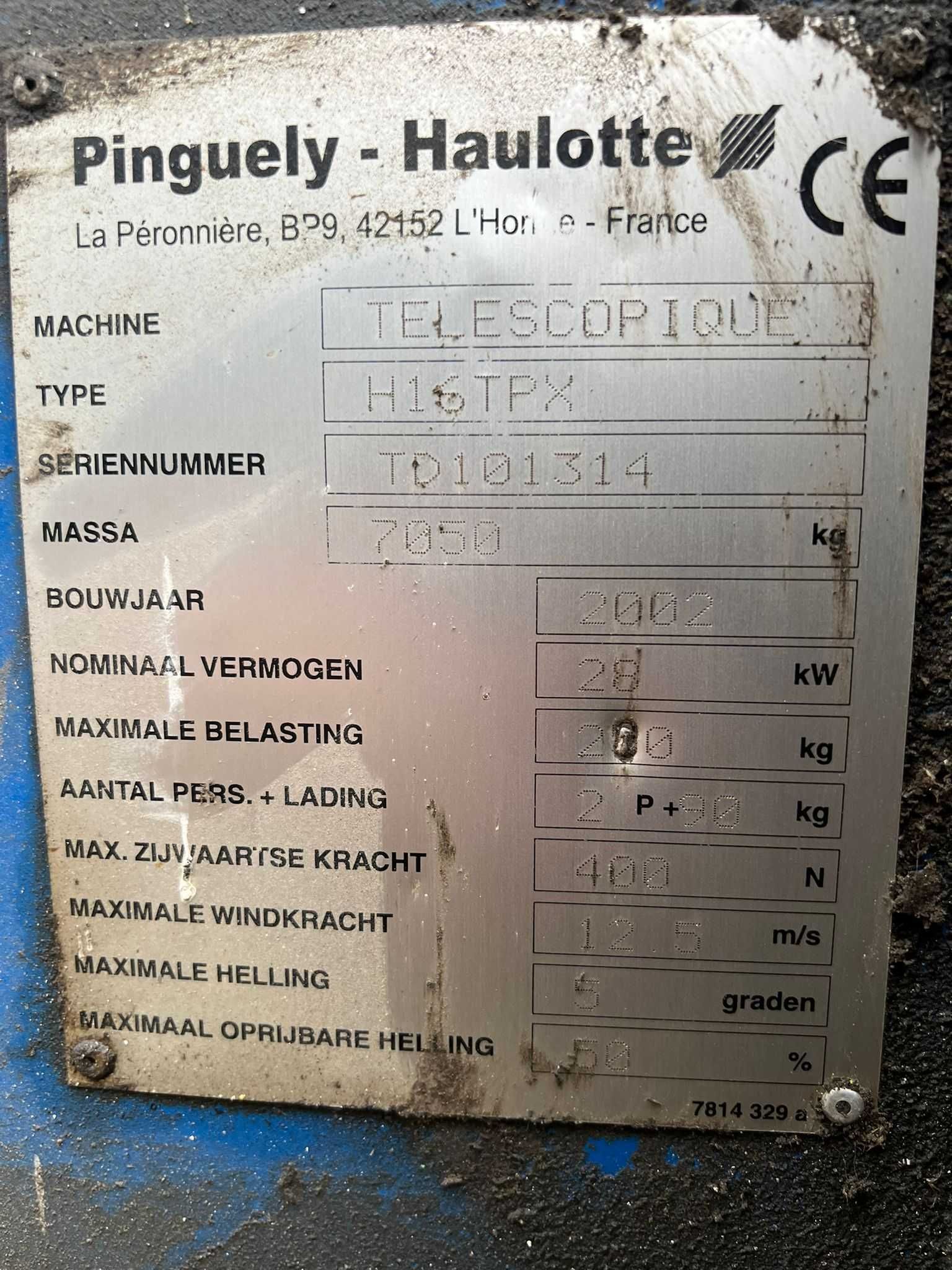 Nacela cu brat telescopica PINGUELY-HAULOTTE