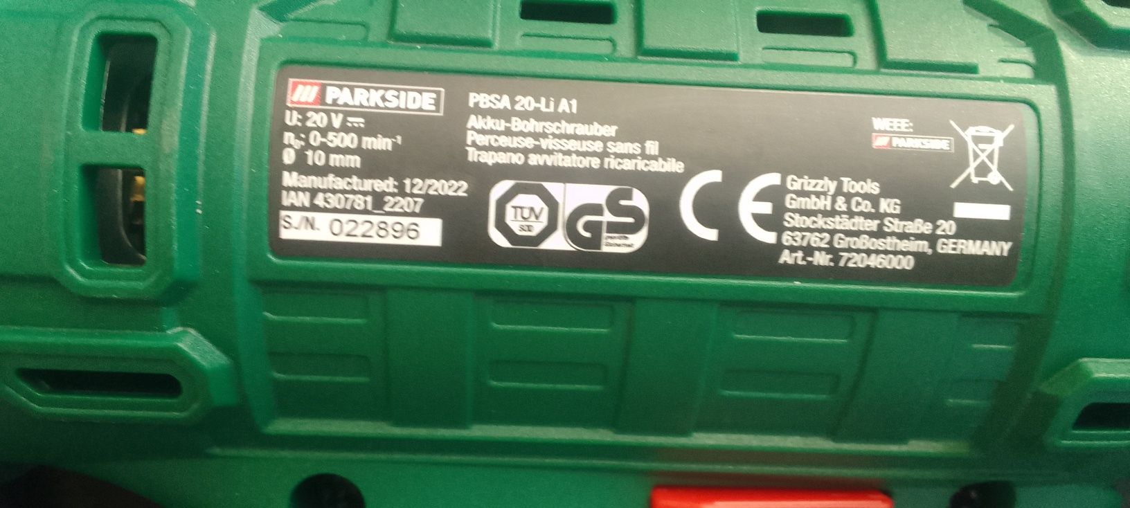 Corp filetanta parkside fara acumulator