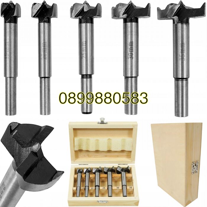 Комплект фрезери за дърво VOREL by TOYA  22551,15-35мм,5 броя, 8мм