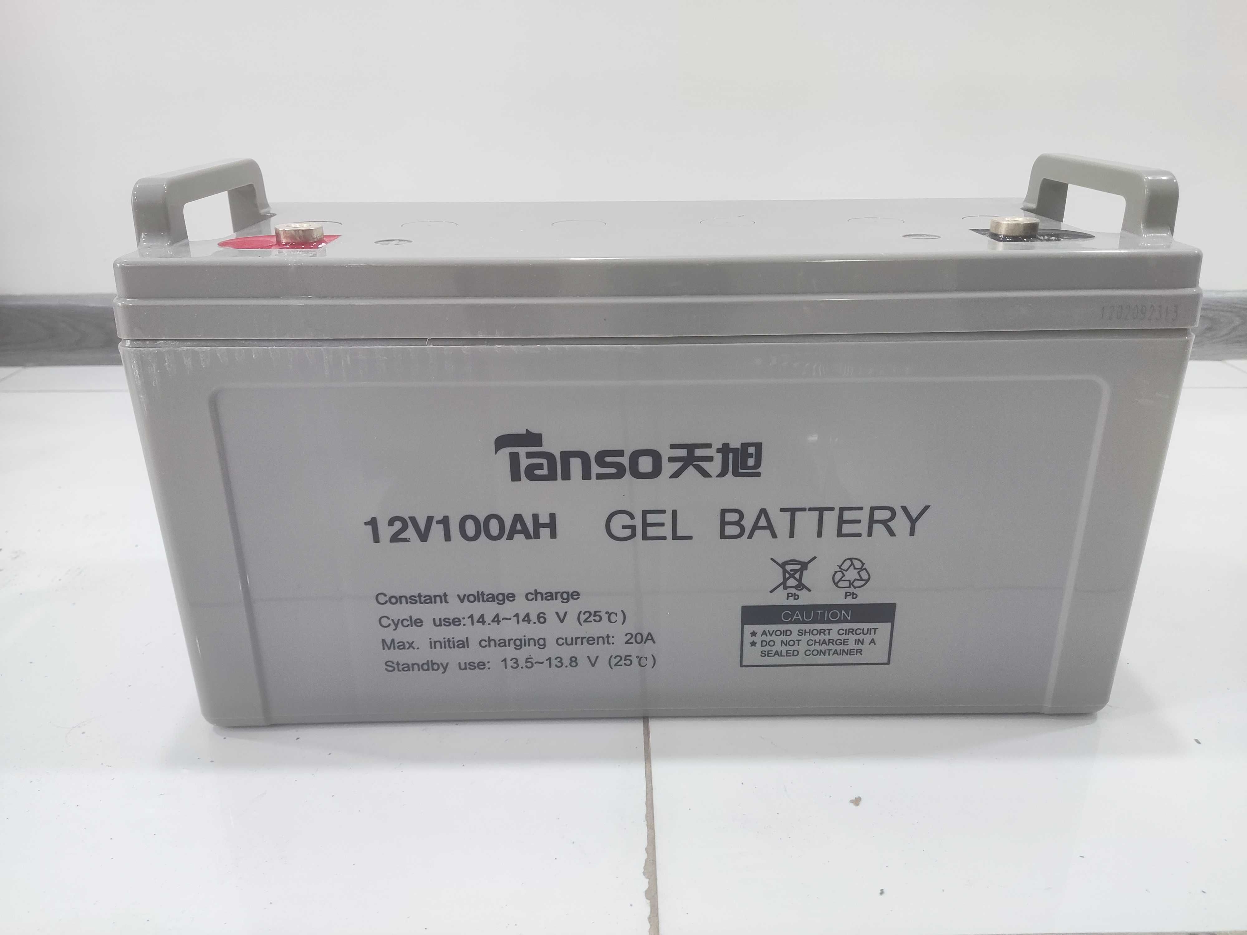 Гелевый Аккумулятор для солнечных панелей TANSO, 12V 100Ah