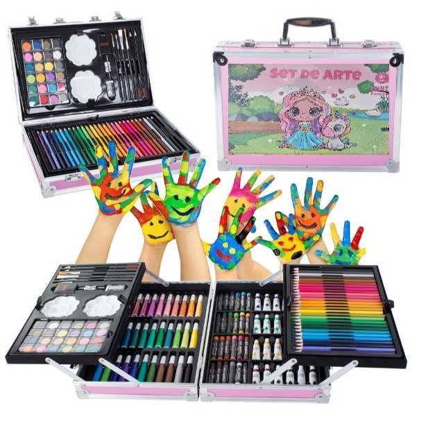 Set de pictura si desen, Valiza cu 145 de piese, diferite modele