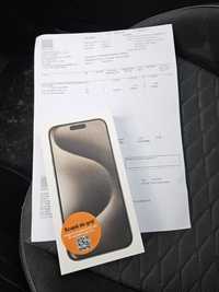 Iphone 15 Pro Max 5G Natural 256Gb NOU Sigilat Factură 2 ANI GARANȚIE