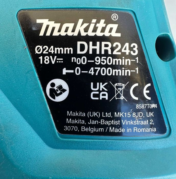 Makita DHR243 - Безчетков акумулаторен перфоратор 2x18V 5.0Ah 2024г.