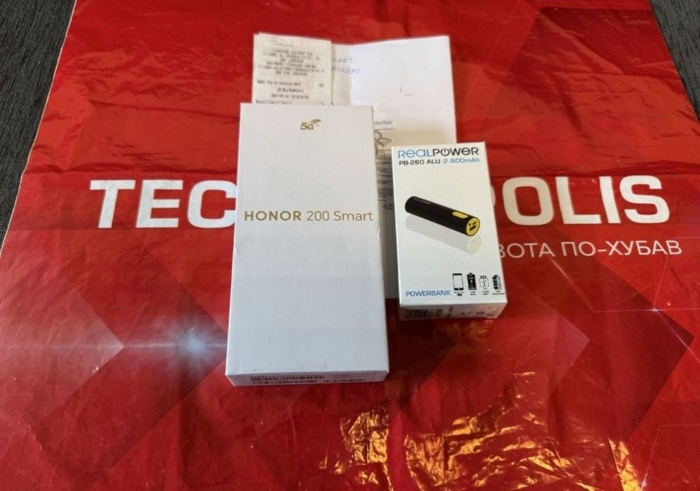 КАТО НОВ 256GB Honor 200 Smart 5G Гаранция Технополис 2026г. Black