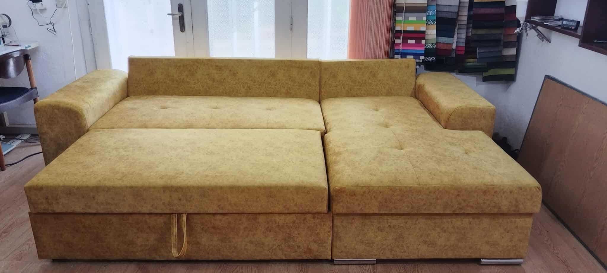 Претапициран ъглов диван