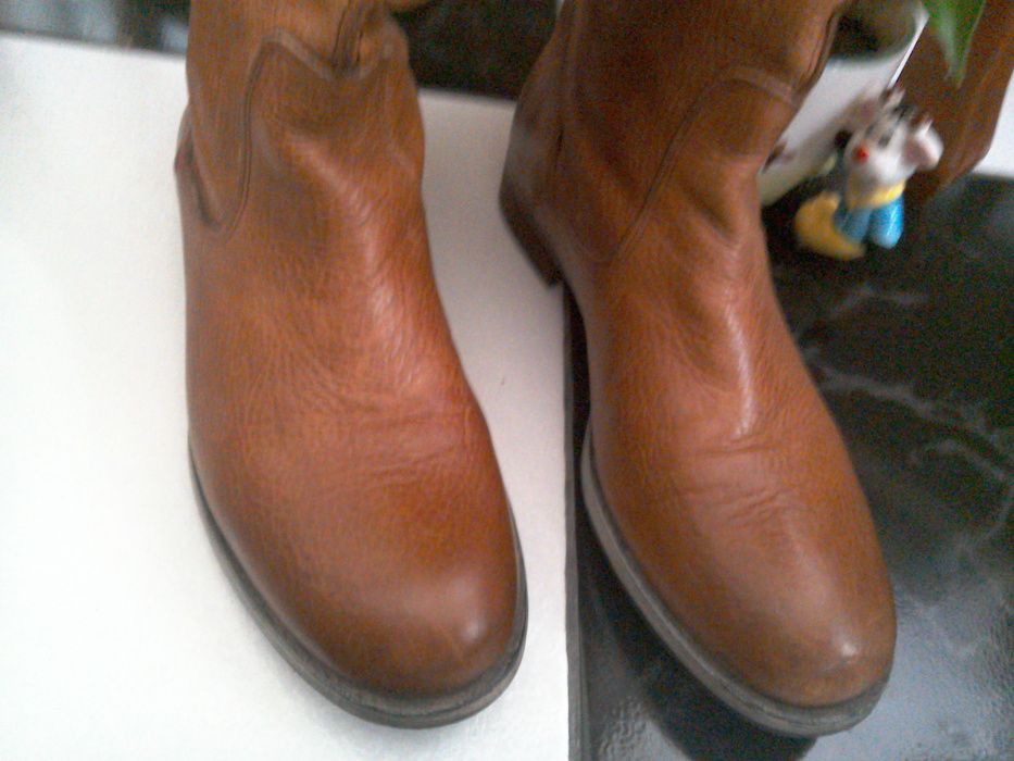 Cizme Tommy Hilfiger, piele, ORIGINALE,coniac - 38 Stare Perfecta