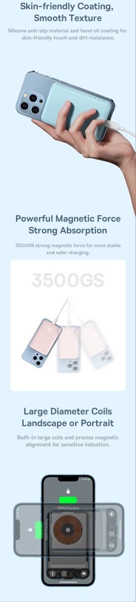 Baseus 20W Magnetic Edition Mini Air Power Bank 10000mAh For iPhone 16