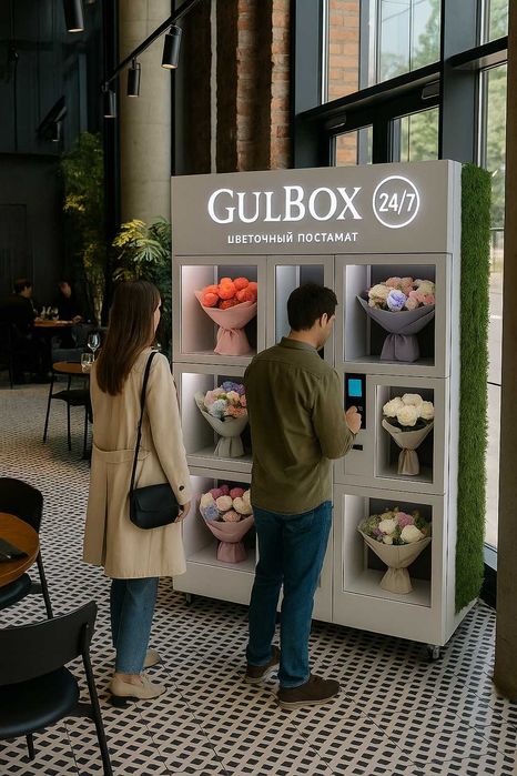 Готовый Цветочный Бизнес GulBox Доступен 24/7 Без Сотрудников Франшиза