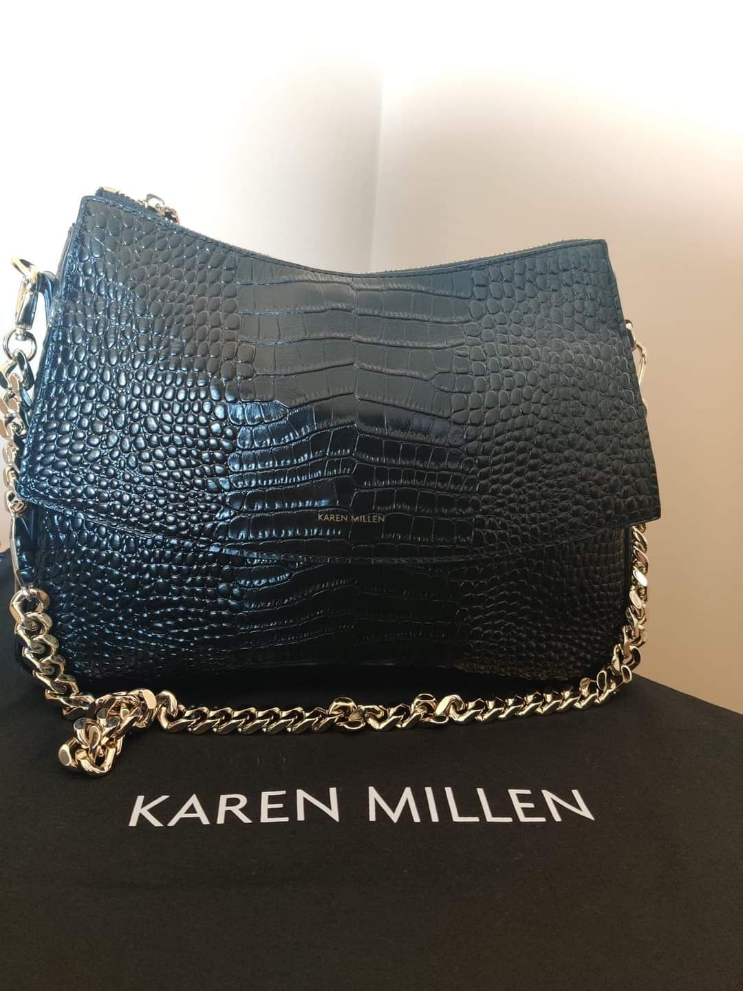 Черна дамска чанта Karen Millen