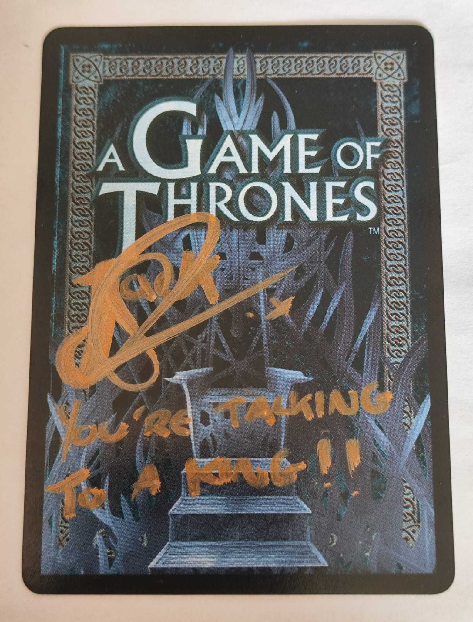 Carte Semnata de Jack Gleeson - Joffrey Baratheon CCG Game of Thrones