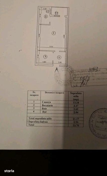 Garsoniera, Zona Zimbru, et.4/4,mobilata si utilata,centrala termica!
