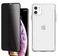 Iphone X XS - Husa Silicon Super Case si Folie Sticla Privacy 3D