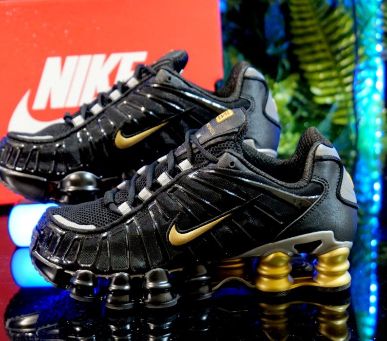 Nike Shox TL Black and Gold