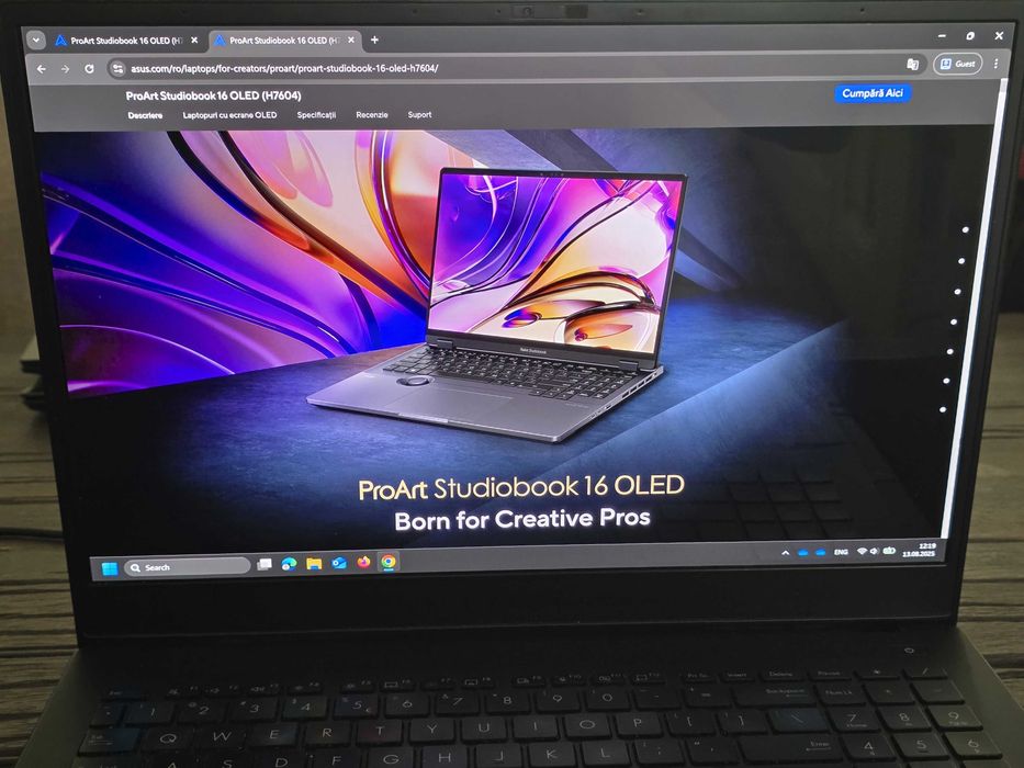 Laptop ASUS ProArt Studiobook 16 OLED i9-12900H 32GB RTX 3070 Ti 8GB