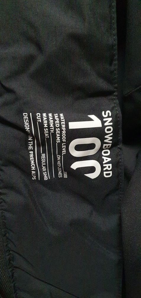 Pantalon snowboard/schi SNB 100 si Geacă schi 500 Negru Bărbați