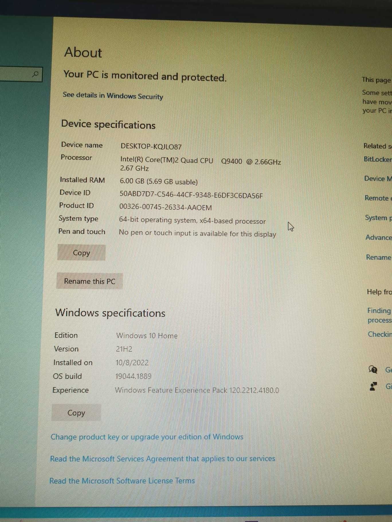 Calculator desktop HP slim Intel Q9400 2.67 GHZ Windows 10 cu Licenta