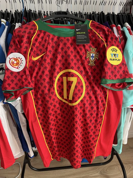 Tricou Portugalia Portugal Euro 2004 cu Cristiano Ronaldo 17 CR7