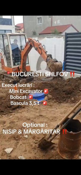 Execut lucrări cu utilaje Miniexcavator, bobcat etc.