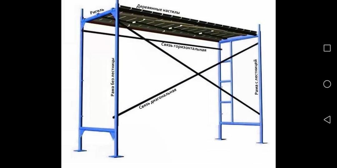 Строительные леса с трапом