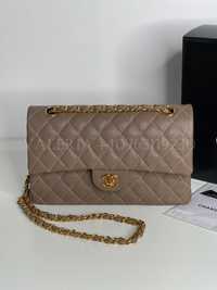 Geanta Chanel Caviar Double Flap taupe