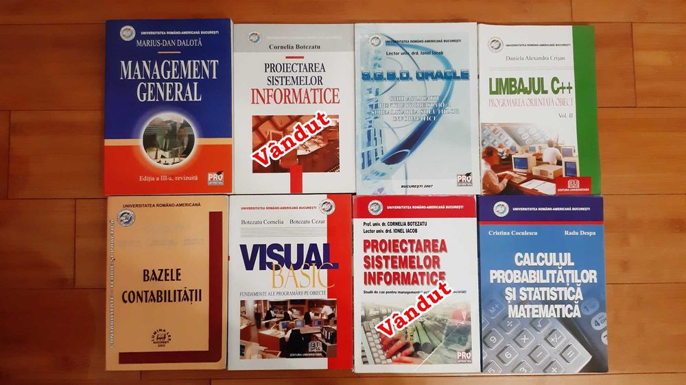 Vând cărți pentru profilul Informatica-Manageriala la pachet