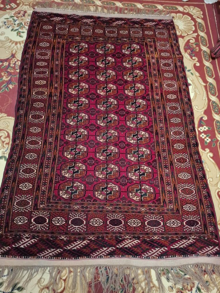Asl Turkman gilam  1.15×1.80  60 yilgi gilam zich to'qilgan