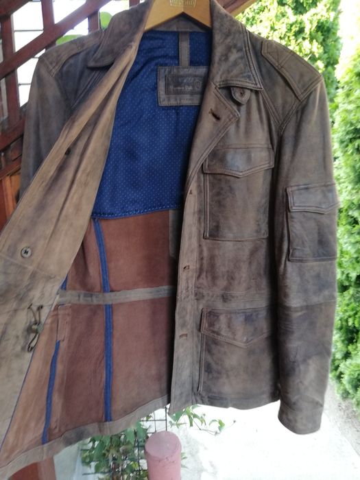 Geaca Massimo Dutti S piele bărbati