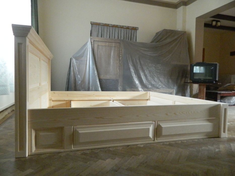 Cadru pat lemn masiv brad 2 persoane 1,80/2.00