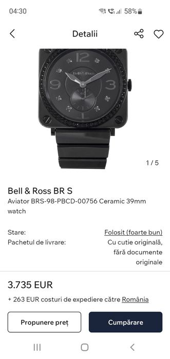 Bell&Ross Ceramic schimb Tudor, Panerai, Breitling