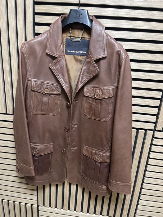 Harley Davidson : Яке/Сако естествена кожа размер М / Оригинал