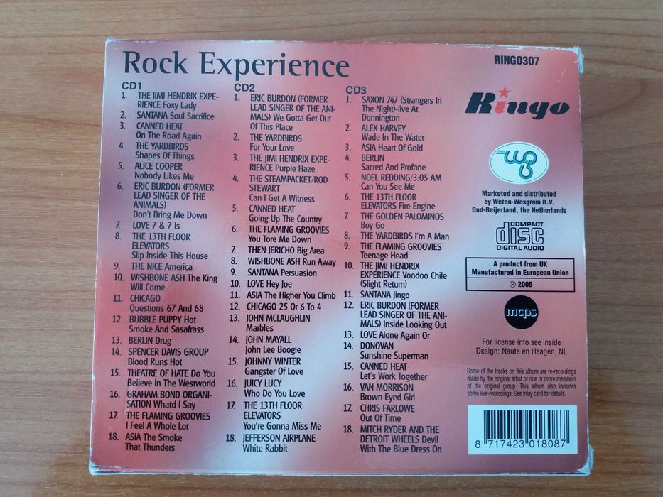 Vand o antologie cu 3 CD-uri rock "Rock Experience"