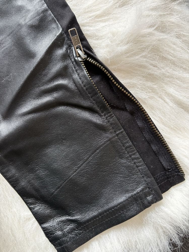 Кожени панталони клин Object + подарък дънки Armani Jeans