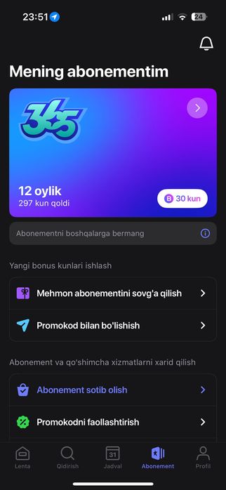 1Fit abonomenti sotiladi