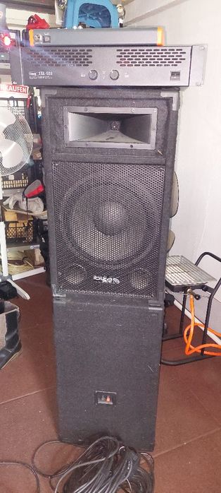 Boxe Ibiza + statie amplificare