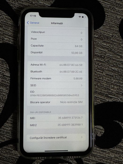 iPhone 11 RED - 64 GB NOU BATERIE 100%