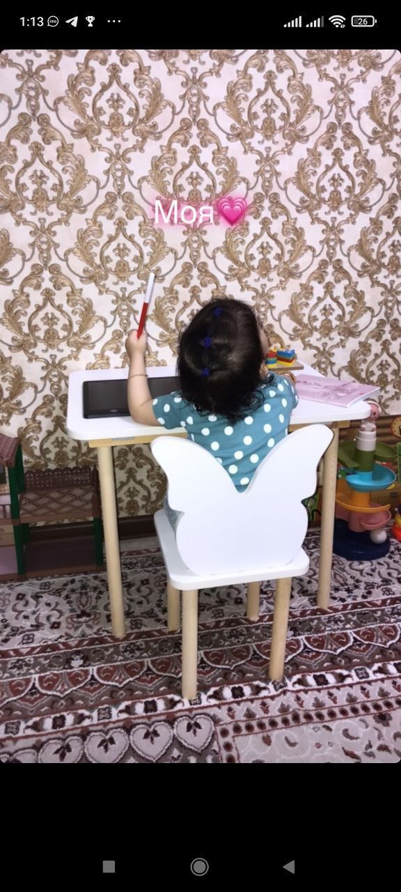 Детский стол и стул , набор детской мебели