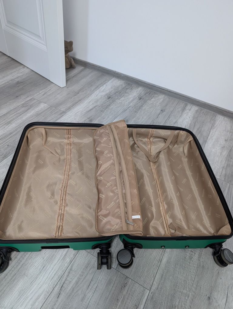 Troler 8 roti Ella Icon Leaf ABS 67X45X27 verde
