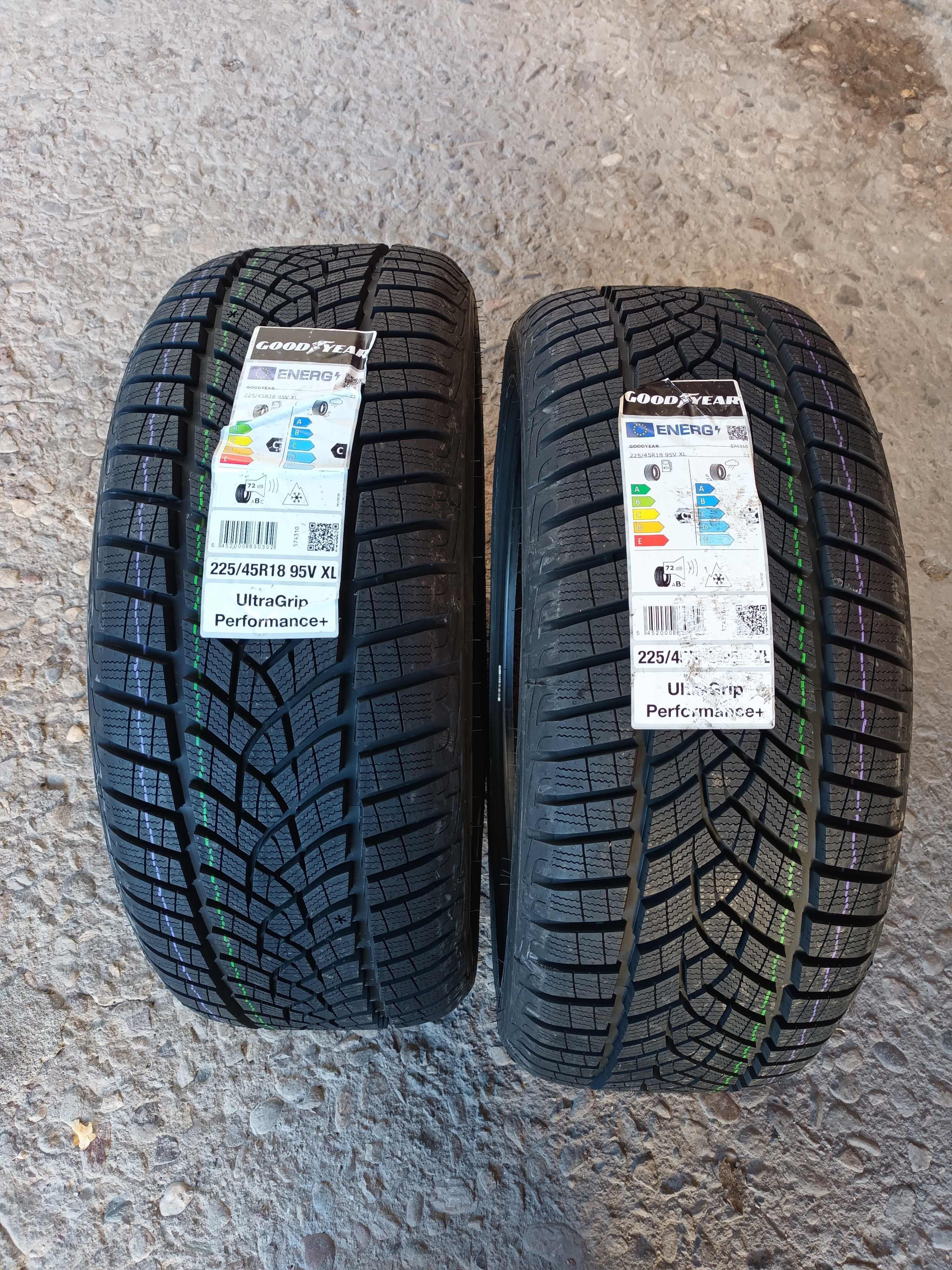 2 Нови зимни гуми 225/45 R18 Goodyear UltraGrip Perf+ 95V M+S Germany