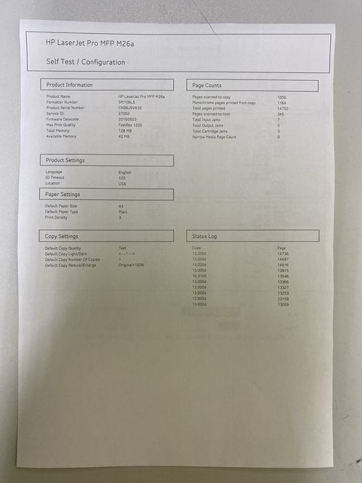 Multifunctionala HP M26a