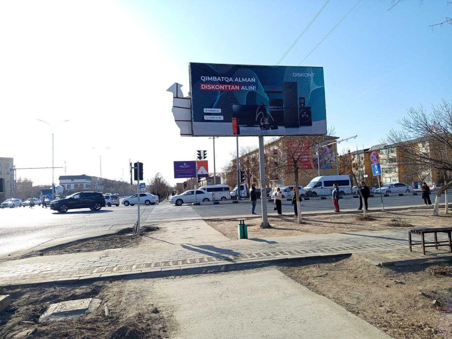 Реклама на билборды Bilbordlarda reklama Yangi yo'lda