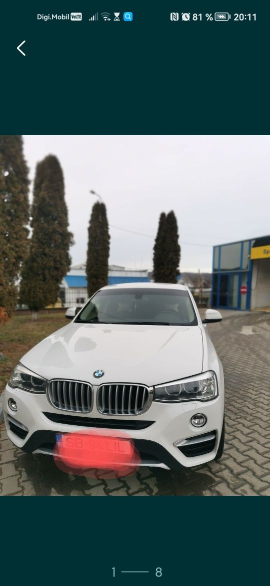BMW X4 culoarea Alb  Perlat