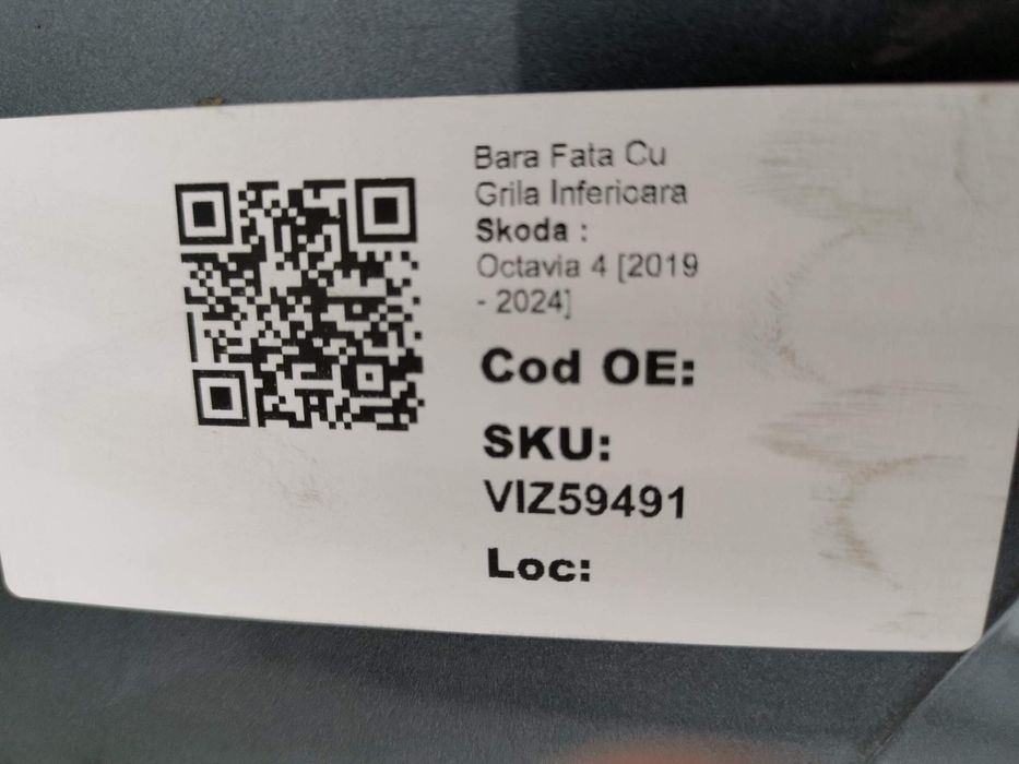 Предна броня с долна решетка Шкода Октавия 4 / Skoda Octavia 4 [ - ] О