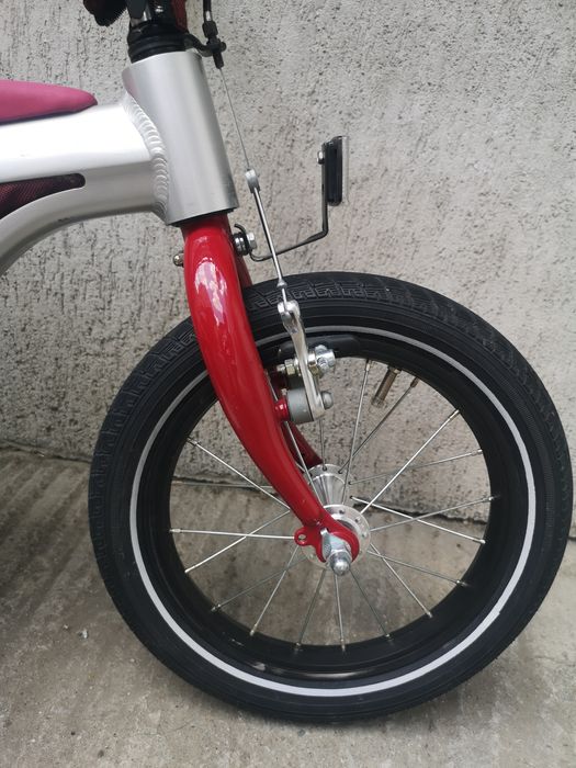 Bicicletă copii BMW Kidsbike 14 Zoll 2 in 1 rosu/gri+casca orig. BMW