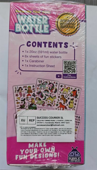 бутилка за вода от неръждаема стомана, произведен от Purple Ladybug.