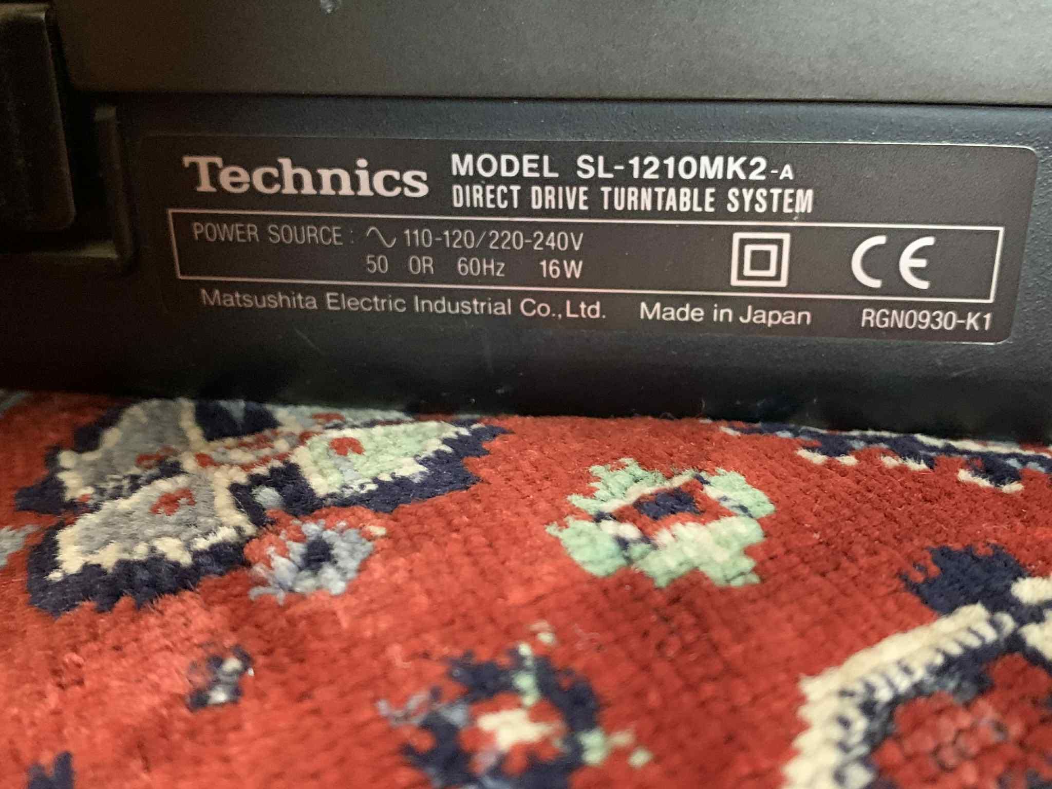 Technics SL-1210 MK2 + Ortofon Concorde DJ