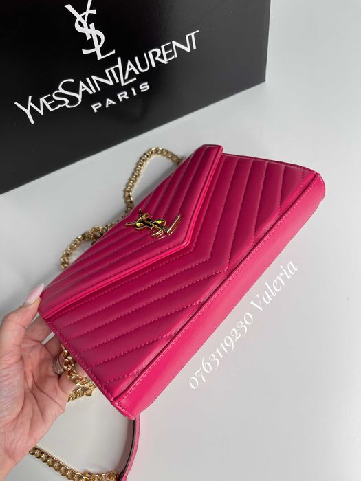 Poseta Plic Yv6es Sai8nt Laure9nt - Monogram Chain Wallet Fuchsia