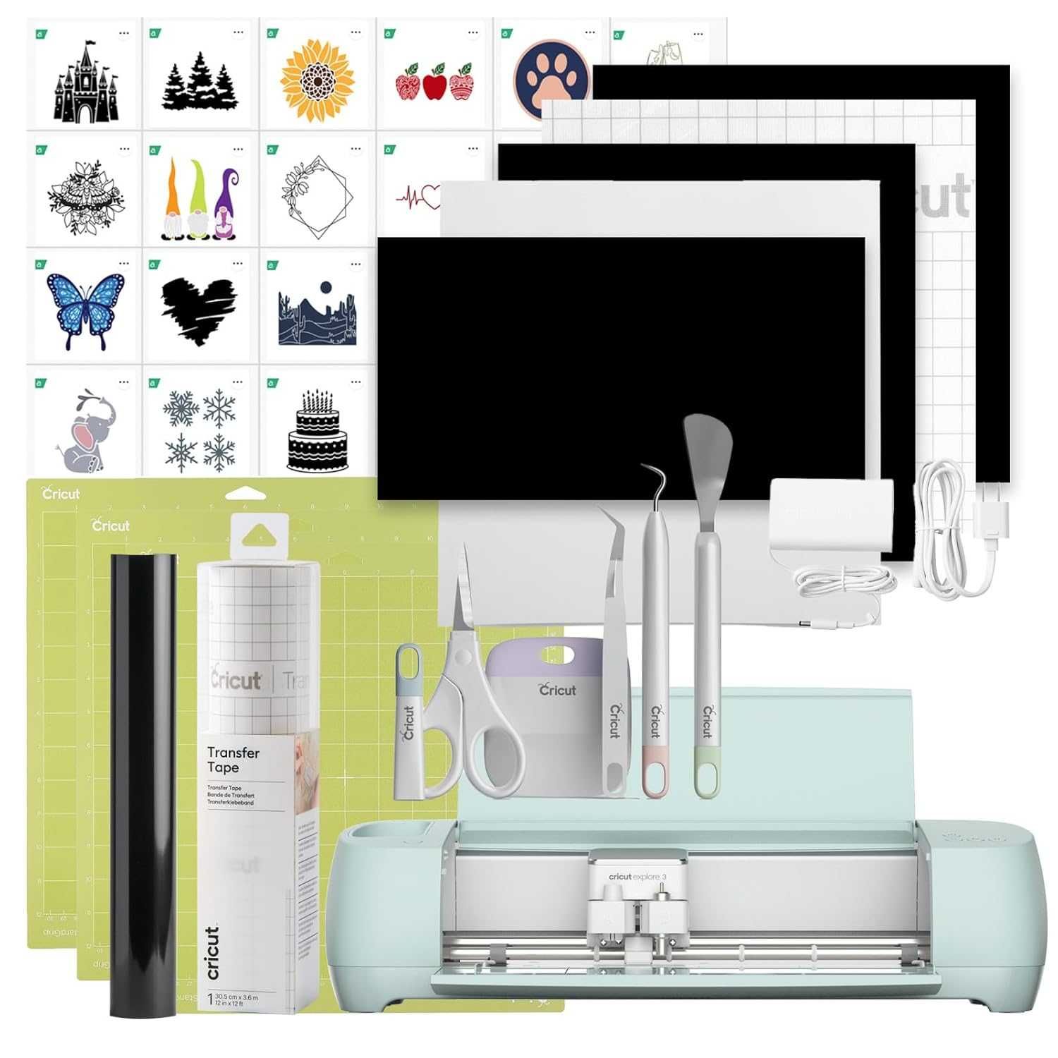 Нов Cricut Explore 3 - Стартов комплект с винил и инструменти