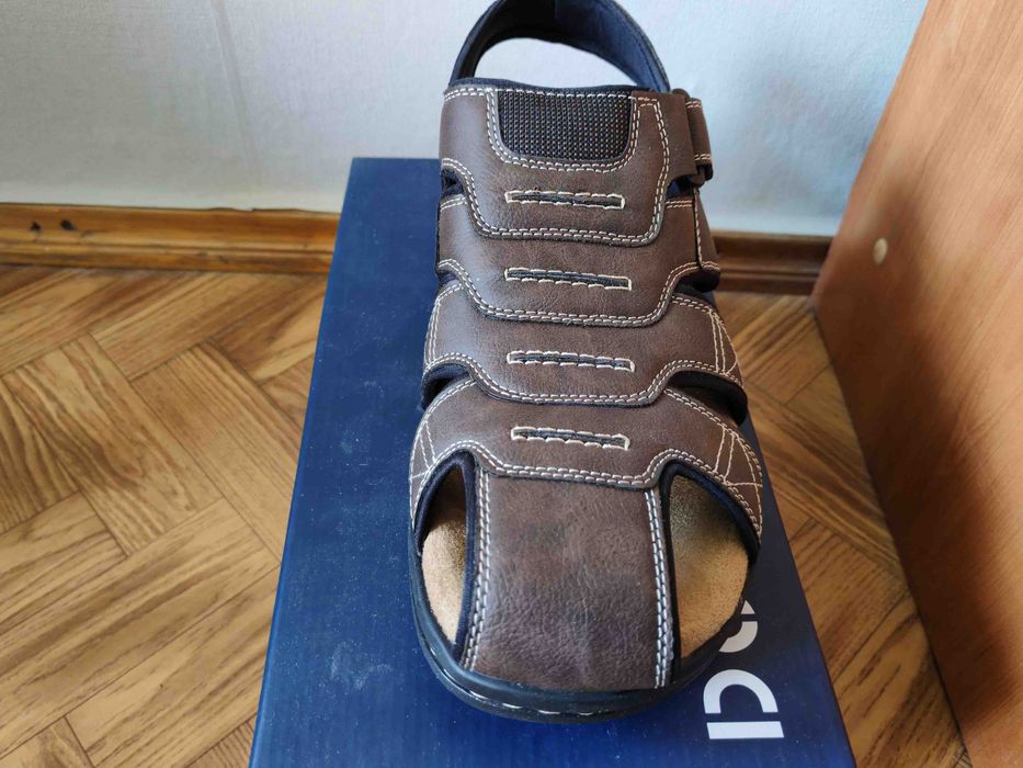 Сандали офисные кожаные US 13,EUR 47,(31cm)