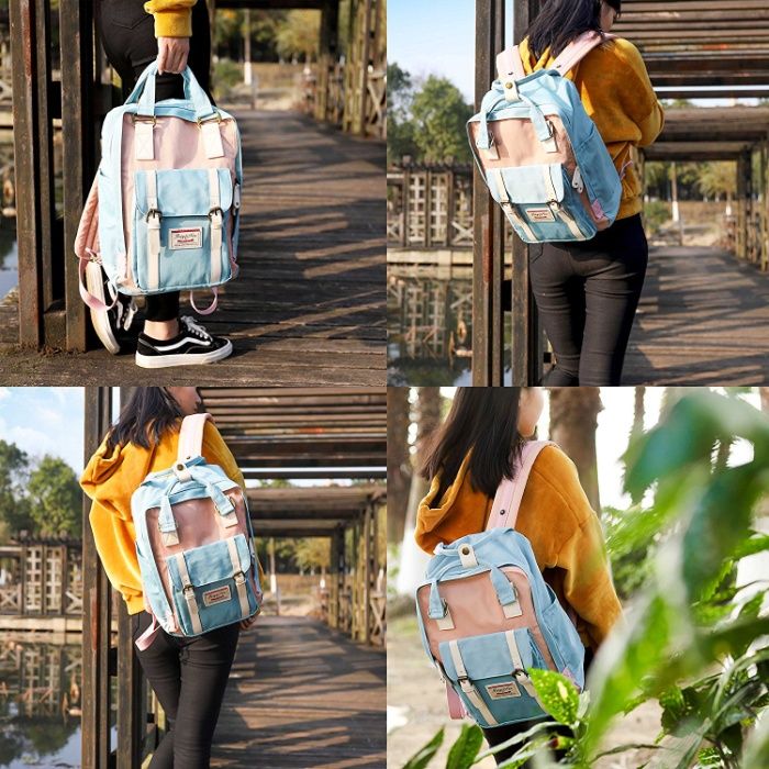 Rucsac scolar, casual, impermeabil, laptop, M, unisex, albastru